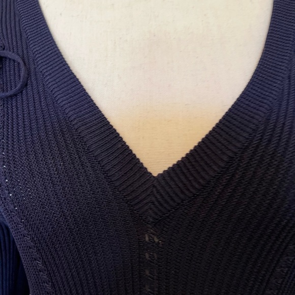 Gorgeous knit dress by Jonathan Simkhai! Navy blue.Fitted. Stretchy. - Picture 4 of 12